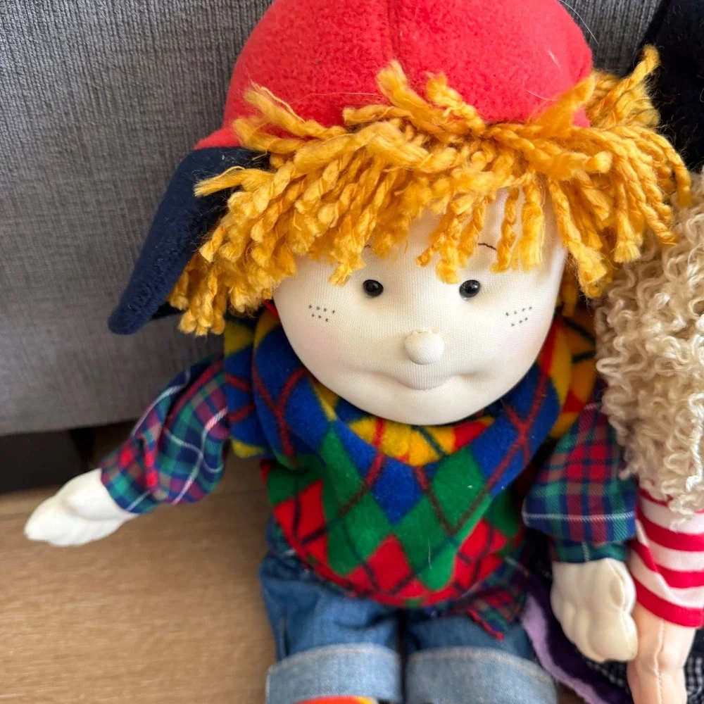 Sweetie Pie Kids Brandon and Chloe Rag Doll Pair 15 Inch Vintage Style Plush